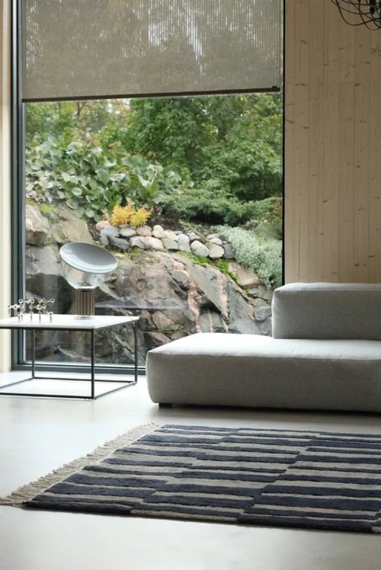 Roots Living Pilari rug, bamboo - wool, carbon - brown