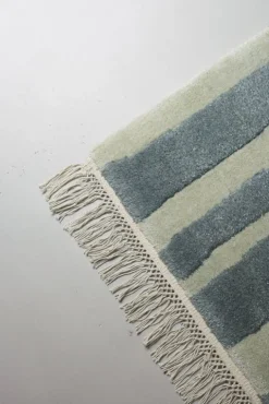 Roots Living Pilari rug, bamboo - wool, blue - vanilla