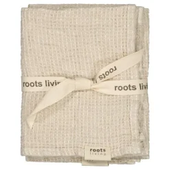 Roots Living Waffle hand towel, 40 x 60 cm, 2 pcs, natural