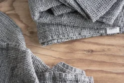 Roots Living Waffle hand towel, 40 x 60 cm, 2 pcs, charcoal