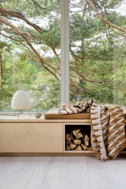 Røros Tweed Bislett throw 200 x 135 cm, cappuccino