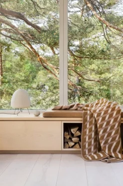 Røros Tweed Bislett throw 200 x 135 cm, cappuccino