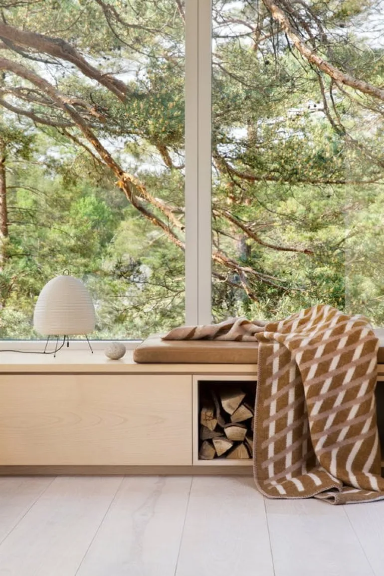 Røros Tweed Bislett throw 200 x 135 cm, cappuccino