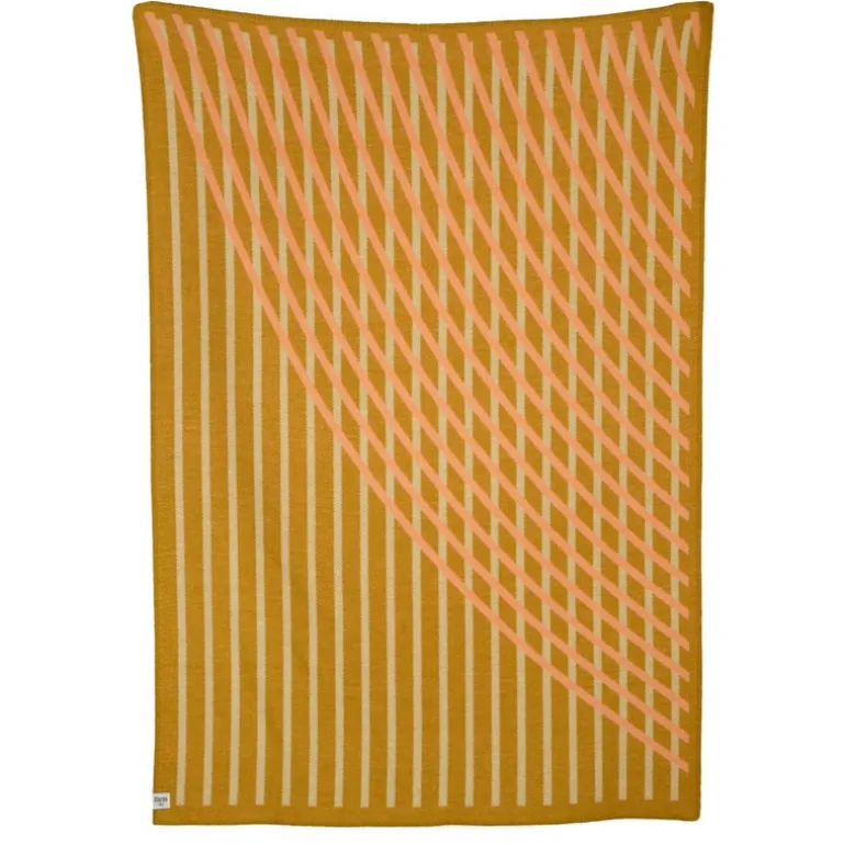 Røros Tweed Bislett throw 200 x 135 cm, peach - pistachio
