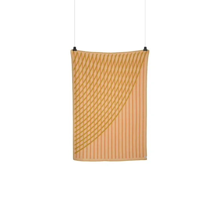 Røros Tweed Bislett throw 200 x 135 cm, peach - pistachio