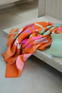 Røros Tweed City throw, 135 x 200 cm, orange