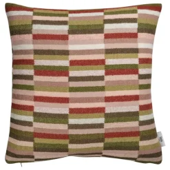 Røros Tweed Ida cushion, 50 x 50 cm, olive burgundy