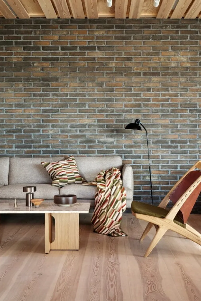 Røros Tweed Ida throw, 135 x 200 cm, olive burgundy