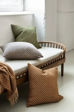 Røros Tweed Isak cushion, 60 x 60 cm, far away blue