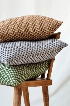 Røros Tweed Isak cushion, 60 x 60 cm, far away blue