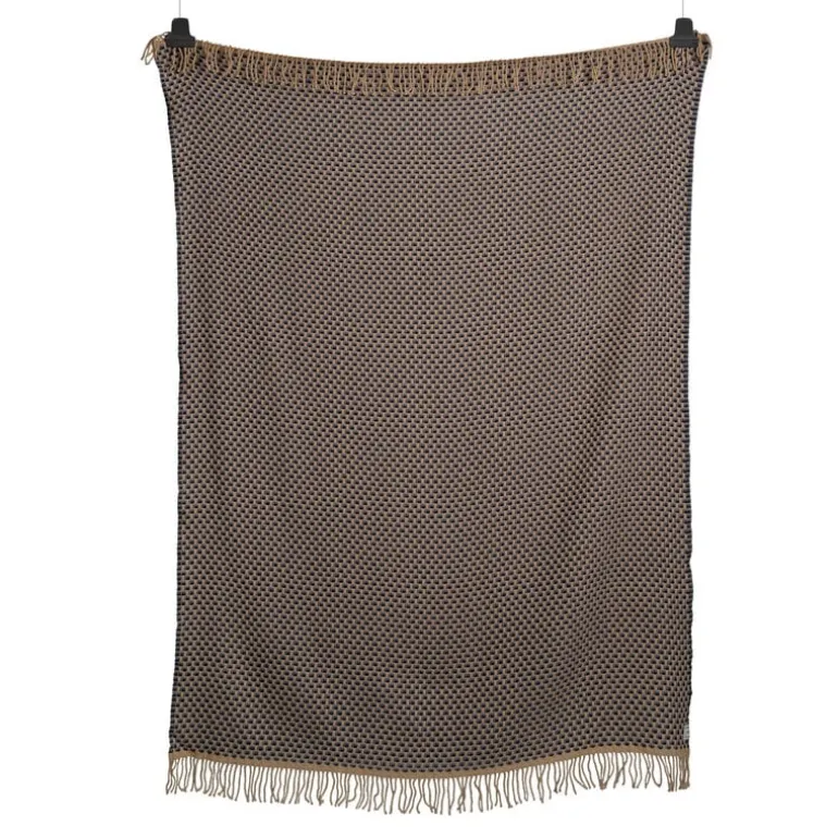 Røros Tweed Isak throw, 150 x 210 cm, far away blue
