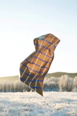 Røros Tweed Knut throw, 135 x 200 cm, taupe