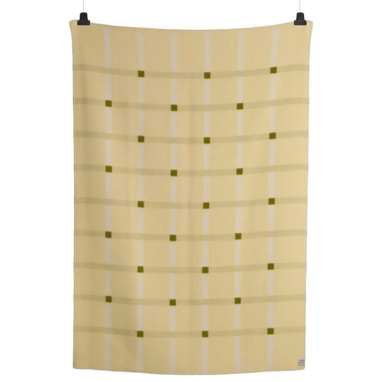 Røros Tweed Knut throw, 135 x 200 cm, lime