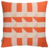 Røros Tweed Kvam cushion, 50 x 50 cm, orange