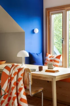 Røros Tweed Kvam cushion, 50 x 50 cm, orange