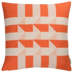 Røros Tweed Kvam cushion, 50 x 50 cm, orange