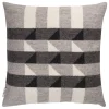 Røros Tweed Kvam cushion, 50 x 50 cm, greyscale