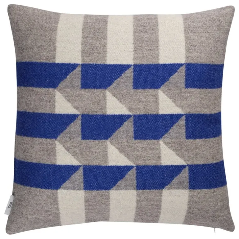 Røros Tweed Kvam cushion, 50 x 50 cm, blue