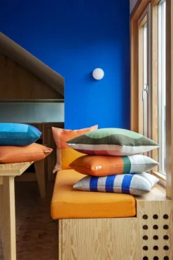 Røros Tweed Kvam cushion, 50 x 50 cm, blue