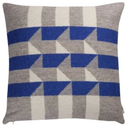 Røros Tweed Kvam cushion, 50 x 50 cm, blue