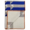 Røros Tweed Kvam throw, 135 x 200 cm, blue