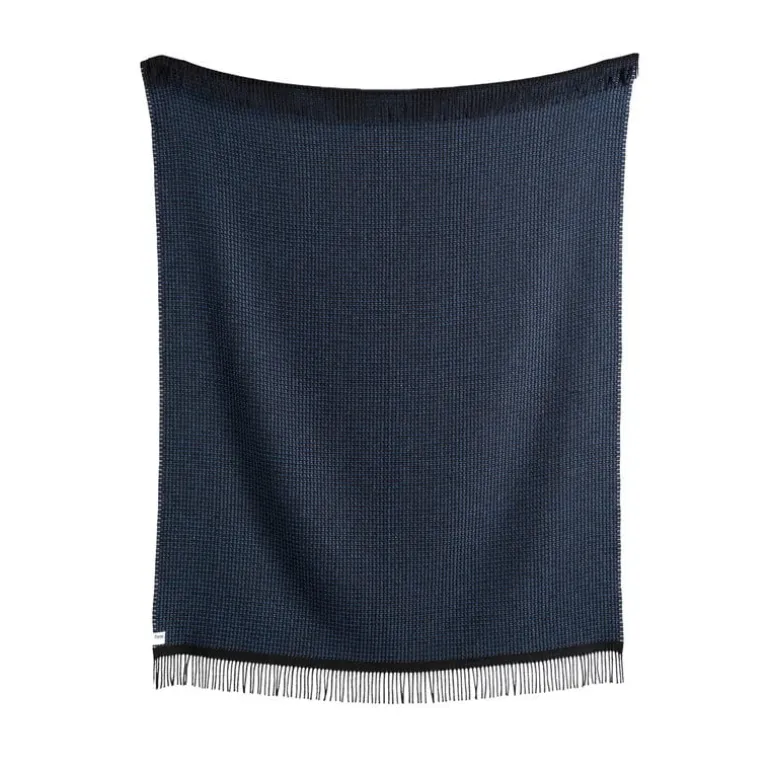 Røros Tweed Lofoten throw, 210 x 150 cm, light purple - petroleum