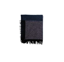 Røros Tweed Lofoten throw, 210 x 150 cm, light purple - petroleum