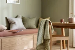 Røros Tweed Mello cushion, 50 x 50 cm, leaf green