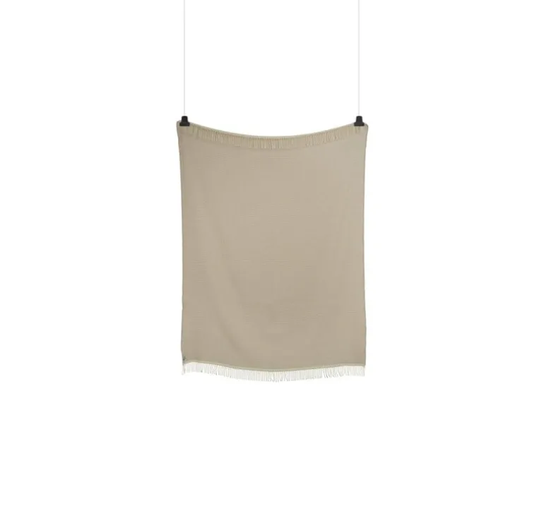 Røros Tweed Mello throw, 150 x 210 cm, warm grey