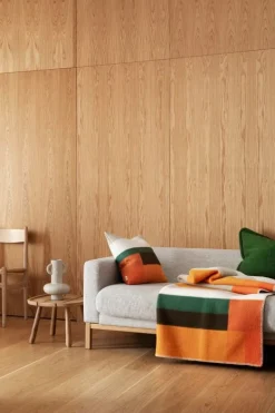 Røros Tweed Mikkel cushion, 50 x 50 cm, orange