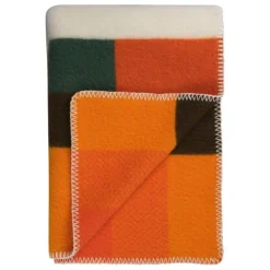 Røros Tweed Mikkel  throw, 135 x 200 cm, orange