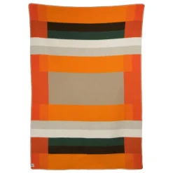 Røros Tweed Mikkel  throw, 135 x 200 cm, orange