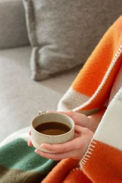 Røros Tweed Mikkel  throw, 135 x 200 cm, orange