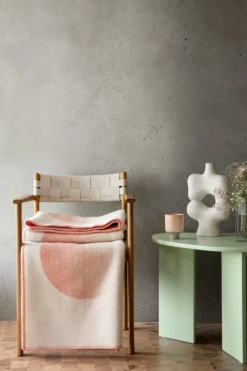 Røros Tweed Moon throw, 135 x 200 cm, rosy sky