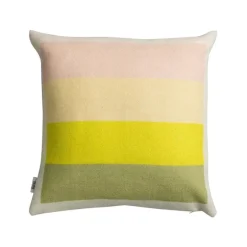 Røros Tweed Åsmund Bold cushion, 50 x 50 cm, yellow - blue