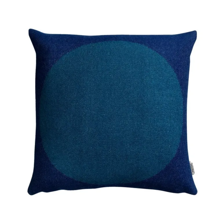 Røros Tweed Åsmund Bold cushion, 50 x 50 cm, yellow - blue