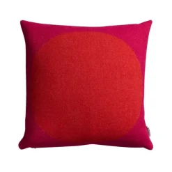 Røros Tweed Åsmund Bold cushion, 50 x 50 cm, red - turquoise