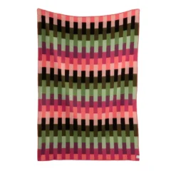 Røros Tweed Åsmund Bold throw, 200 x 135 cm, pink - green