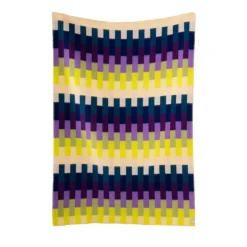 Røros Tweed Åsmund Bold throw, 200 x 135 cm, yellow - blue