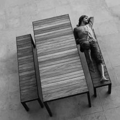 Röshults Garden bench 125, anthracite