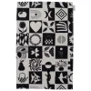 Saana ja Olli Kaukana kotoa tea towel/place mat, beige - black