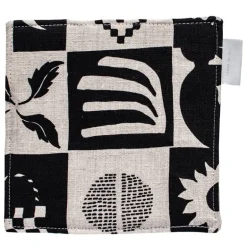 Saana ja Olli Kaukana kotoa pot holder/trivet, beige - black