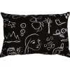 Saana ja Olli Onnenmaa cushion cover, 40 x 60 cm, black - white
