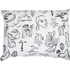 Saana ja Olli Onnenmaa cushion cover, 60 x 80 cm, white - black