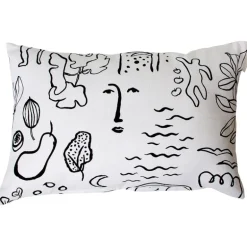 Saana ja Olli Onnenmaa cushion cover, 40 x 60 cm, white - black