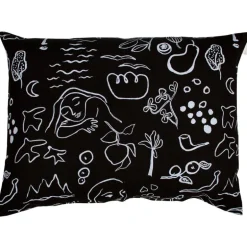 Saana ja Olli Onnenmaa cushion cover, 60 x 80 cm, black - white