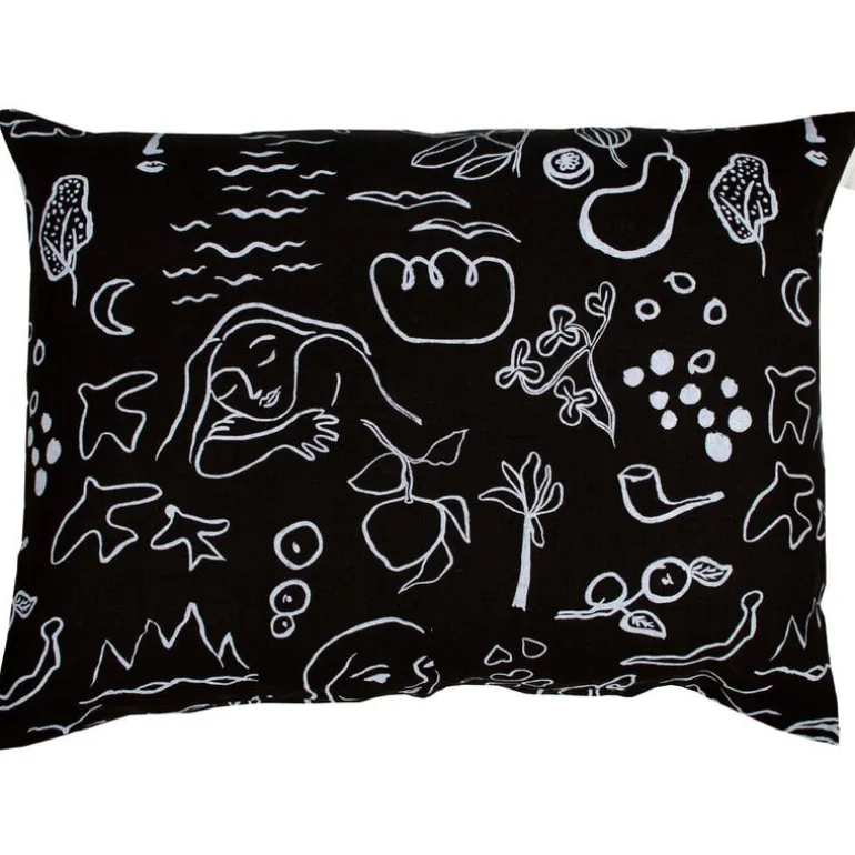 Saana ja Olli Onnenmaa cushion cover, 60 x 80 cm, black - white