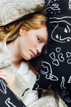 Saana ja Olli Onnenmaa cushion cover, 60 x 80 cm, black - white