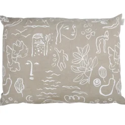 Saana ja Olli Onnenmaa cushion cover, 60 x 80 cm, beige - white