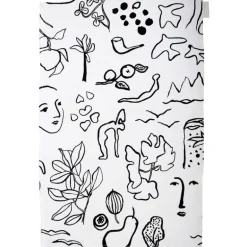 Saana ja Olli Onnenmaa tea towel/placemat, white